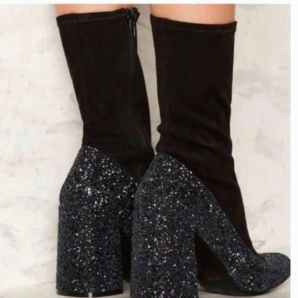 New Shelley’s of London Ely Glitter stretch boots 6.5 - Picture 3 of 15
